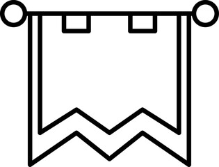 Royal flags icon set. Medieval banners and trophy luxury fantasy empty flags, medieval battle flag. Hanging fabric royal banner, pennant mockup, castle wall flags vector illustration.