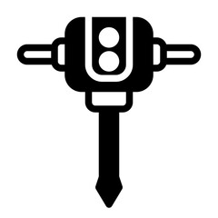 Jack Hammer Glyph Icon