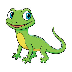 Obraz premium green iguana cartoon