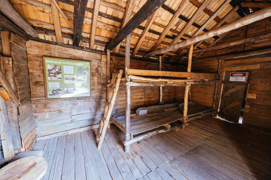 Iconic Du Cain Hut built by Patrick Joseph &lsquo;Paddy&rsquo; Hartnett on the Overland Track