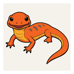 gecko on white background
