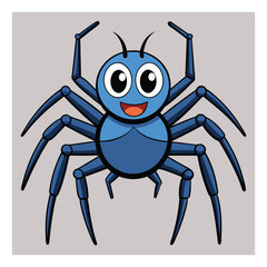 crab spider vector illustration