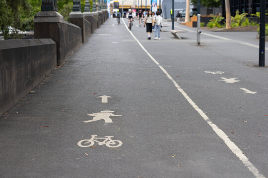 Cycling/ Running/ Walking path in Melbourne CBD