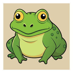 Obraz premium green frog cartoon