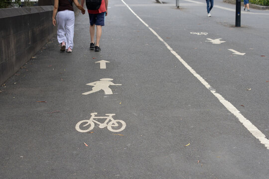 Cycling/ Running/ Walking path in Melbourne CBD