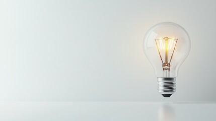 A sleek and modern light bulb with a striking metallic exterior emitting a warm and radiant glow symbolizing innovation ingenuity and the power of light