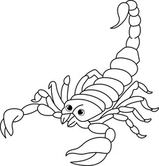 Scorpion coloring page illustration
