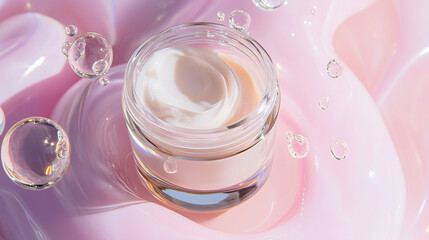 Cream gel transparent cosmetic sample texture background
