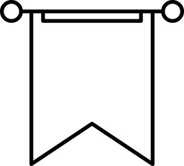 Royal flags icon set. Medieval banners and trophy luxury fantasy empty flags, medieval battle flag. Hanging fabric royal banner, pennant mockup, castle wall flags illustration.