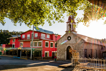 church in the autumn, Chihuahua, copper canyon, creel