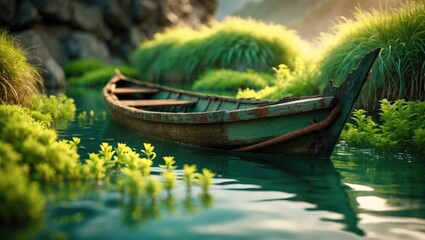 Peaceful Waterway Adventure: Exploring Forests and Lakes in Vibrant Autumn Colors