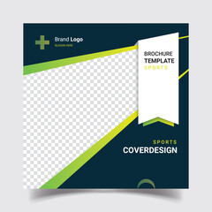 Sports Brochure Template Design Cover Page