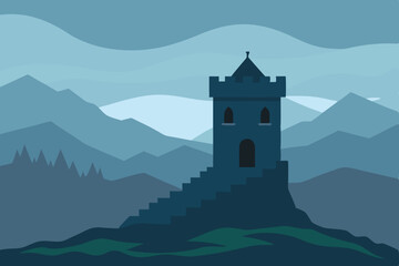 Fototapeta premium church in mountains