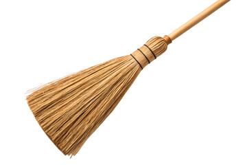 Traditional Broom Made of Natural Materials Cleaning Supplies, Rustic Charm, and Household Tool