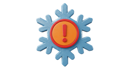 Isolated Cold Warning Sign