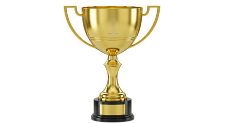 Isolated Golden Trophy Cup