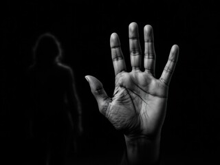 stop violence against Women,sexual abuse, human trafficking,domestic violence rape international women's day, The concept of sexual harassment against women and rape, black and white image