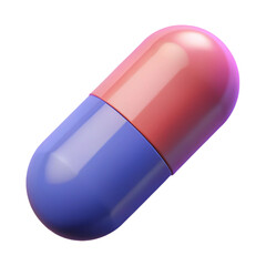 blue pill on white background