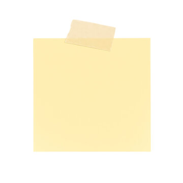 yellow sticky note isolated on Transparent background 