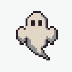 Fototapeta premium Pixel Art Ghost Character