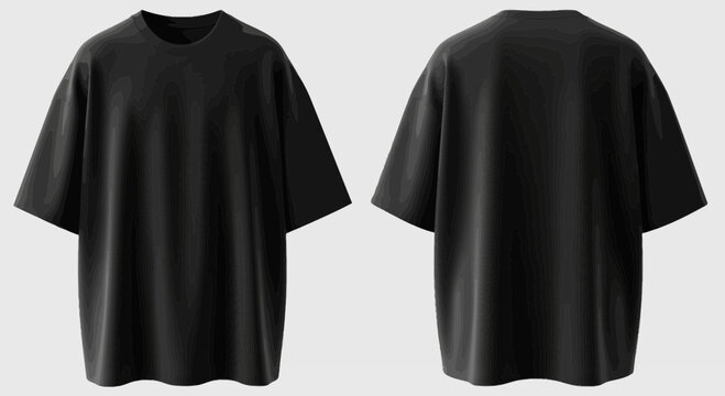 Dropshoulder Comfortable and Stylish Black T-Shirt mockup 