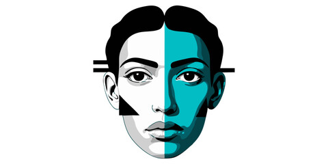 Abstract Geometric Portrait