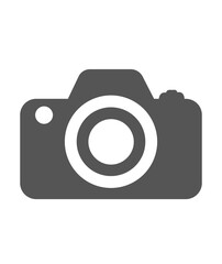 Camera clip art design on plain white transparent isolated background for sign, decal, card, shirt, hoodie, sweatshirt, apparel, tag, mug, icon, poster or badge