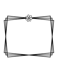 Square frame clip art design on plain white transparent isolated background for card, shirt, hoodie, sweatshirt, apparel, tag, mug, icon, poster or badge