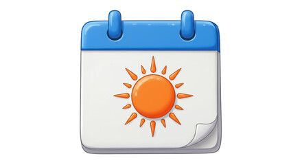 Isolated Summer Calendar Icon