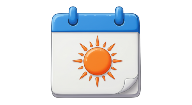 Isolated Summer Calendar Icon