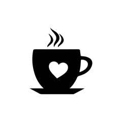 Coffee clip art design on plain white transparent isolated background for card, shirt, hoodie, sweatshirt, apparel, card, tag, mug, icon, poster or badge