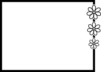 Square frame clip art design on plain white transparent isolated background for card, shirt, hoodie, sweatshirt, apparel, tag, mug, icon, poster or badge