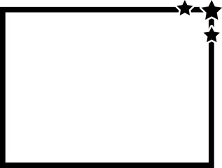 Obraz premium Square frame clip art design on plain white transparent isolated background for card, shirt, hoodie, sweatshirt, apparel, tag, mug, icon, poster or badge