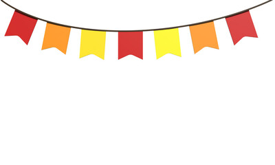 Obraz premium Flag street start fall autumn leaf maple object beginning red brown yellow orange color flag street object autumn season decoration sign symbol morning september october flag street autumn season 