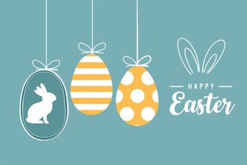 Happy Easter, vector symbols, logo, badges and lettering design. Easter. Set of Label badge emblems for Easter. Easter lettering and linear graphics