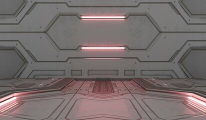 Technology background, modern scene, sci-fi style, 3D illustration