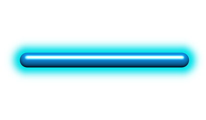 A futuristic turquoise button line with neon glow