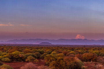 sunset in the mountains
