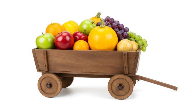 Mini Farm Wagon Filled with Produce for Dia do Colono in Brazil