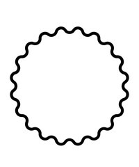 Circle clip art design on plain white transparent isolated background for card, shirt, hoodie, sweatshirt, apparel, tag, mug, icon, poster or badge