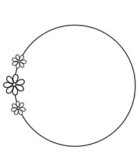 Circle clip art design on plain white transparent isolated background for card, shirt, hoodie, sweatshirt, apparel, tag, mug, icon, poster or badge