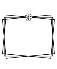 Square frame clip art design on plain white transparent isolated background for card, shirt, hoodie, sweatshirt, apparel, tag, mug, icon, poster or badge