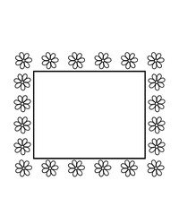 Square frame clip art design on plain white transparent isolated background for card, shirt, hoodie, sweatshirt, apparel, tag, mug, icon, poster or badge