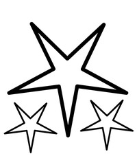 Fototapeta premium Star clip art design on plain white transparent isolated background for card, shirt, hoodie, sweatshirt, apparel, card, tag, mug, icon, poster or badge