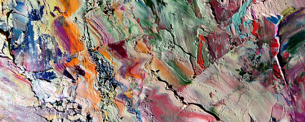 Abstract art background . Hand painting artwork on canvas .