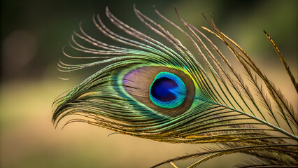 peacock feather close up
