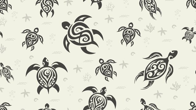 Turtle Seamless Pattern Background. Turtle illustration pattern. Turtle, background. Perfect for fabrics, textile, wallpaper, decor. 