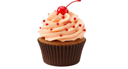 Isolated Cherry Cupcake