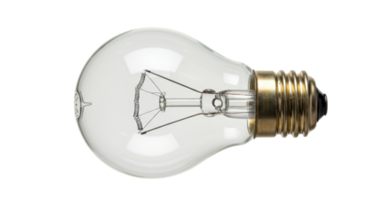 Isolated Clear Light Bulb