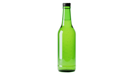 Isolated Green Glass Bottle
